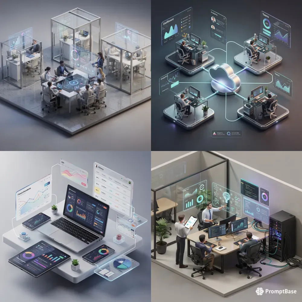 Premium Isometric Saas Illustrations