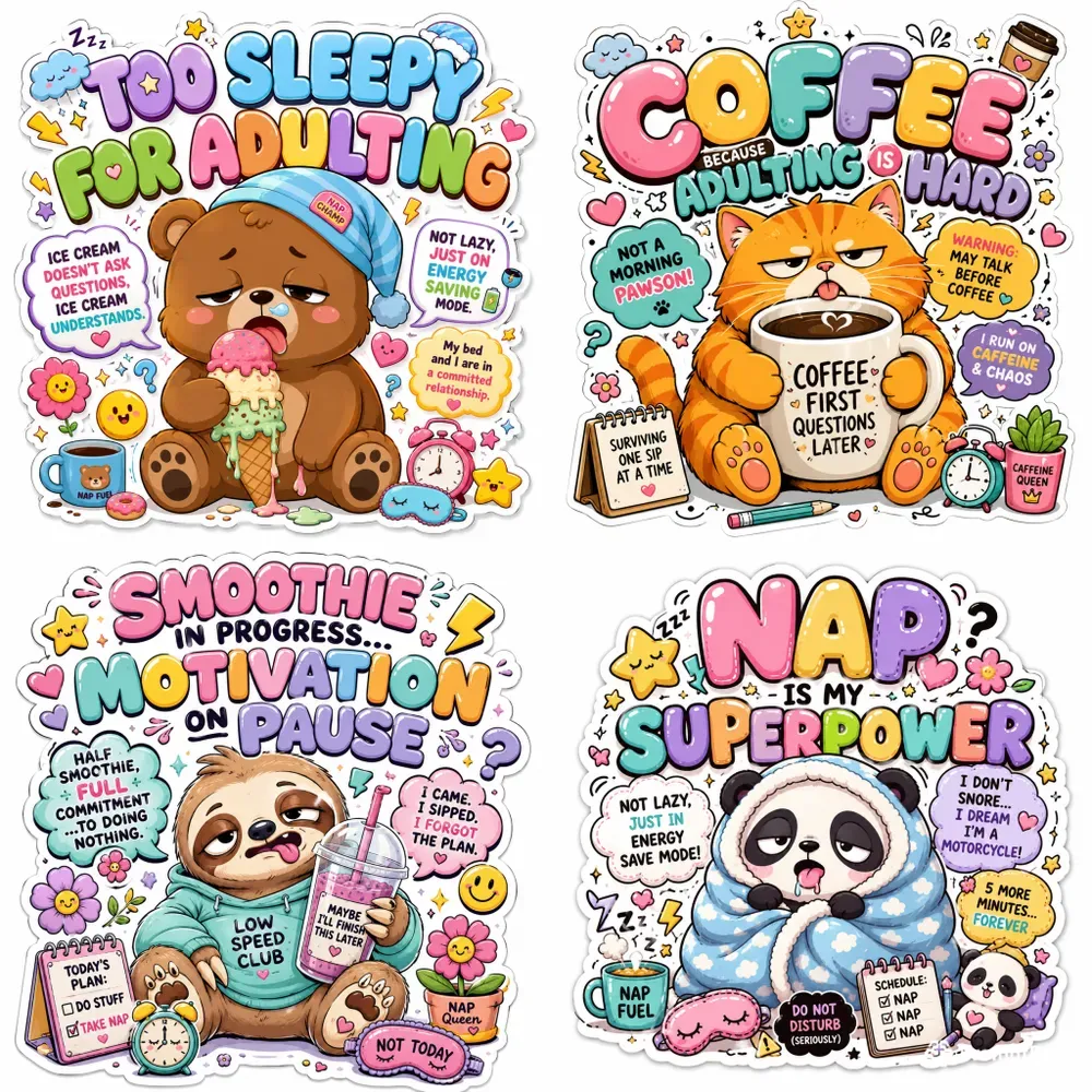 Cute Kawaii Mood Sticker Posters