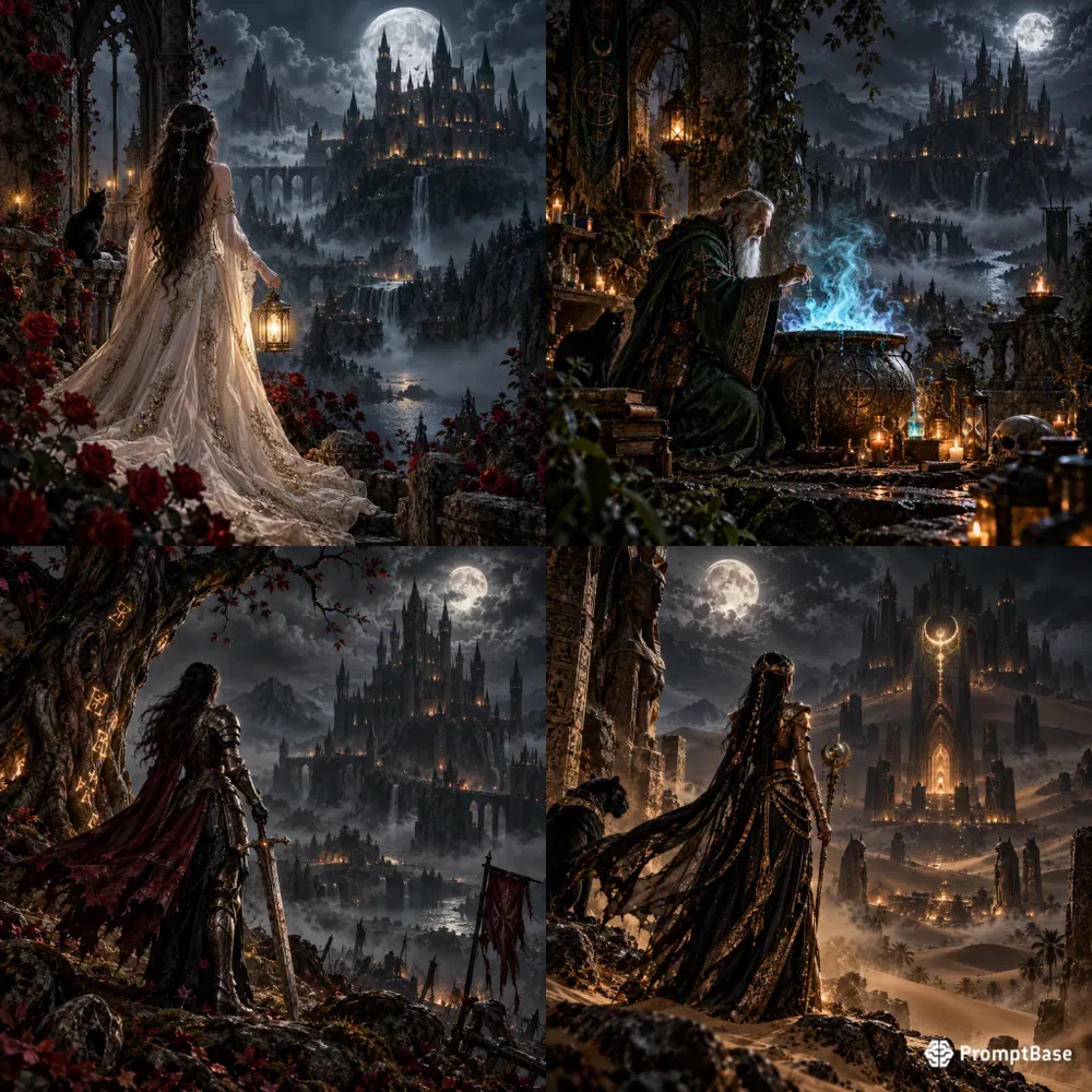Midnight Gothic Fantasy Enchanted Realms