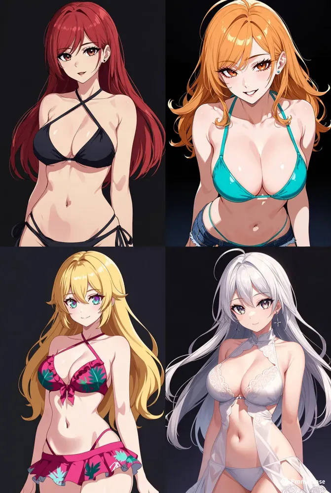 Anime Beach Beauty Photo Collection Sets