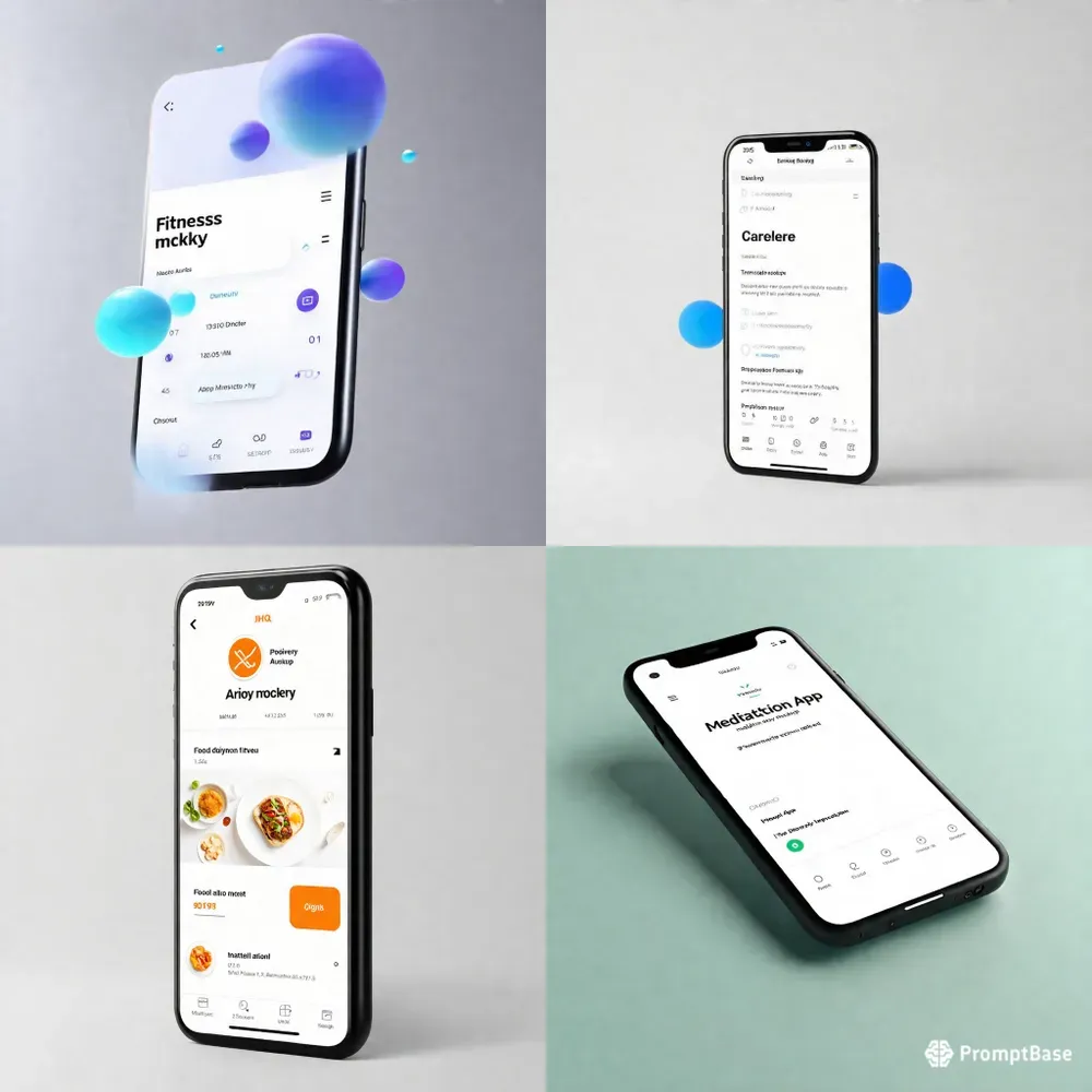 Modern App UI Mockup Designs