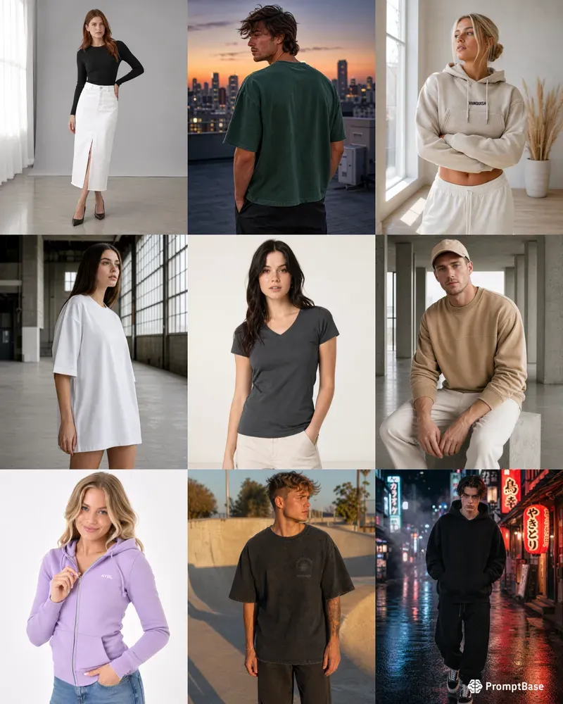 Cinematic Fashion Apparel Mockups