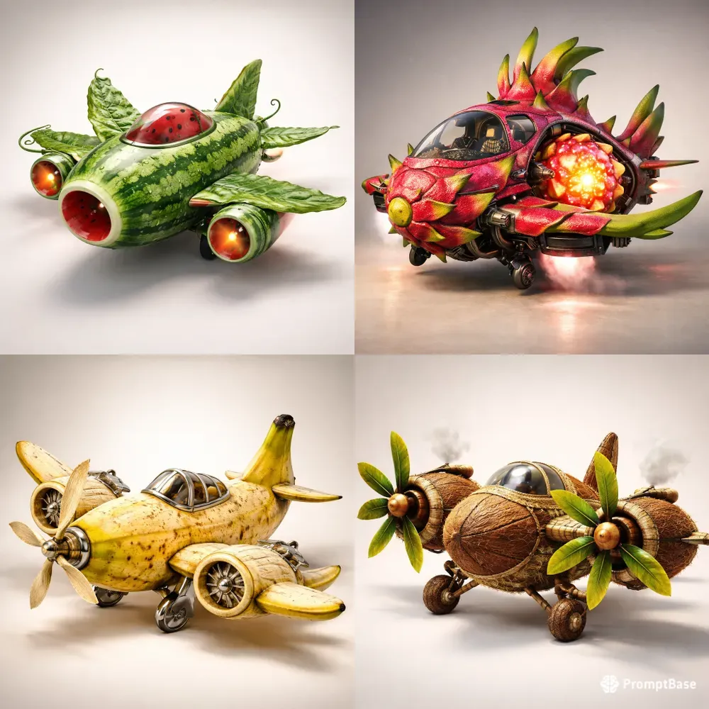 Surreal Fruit Aircraft