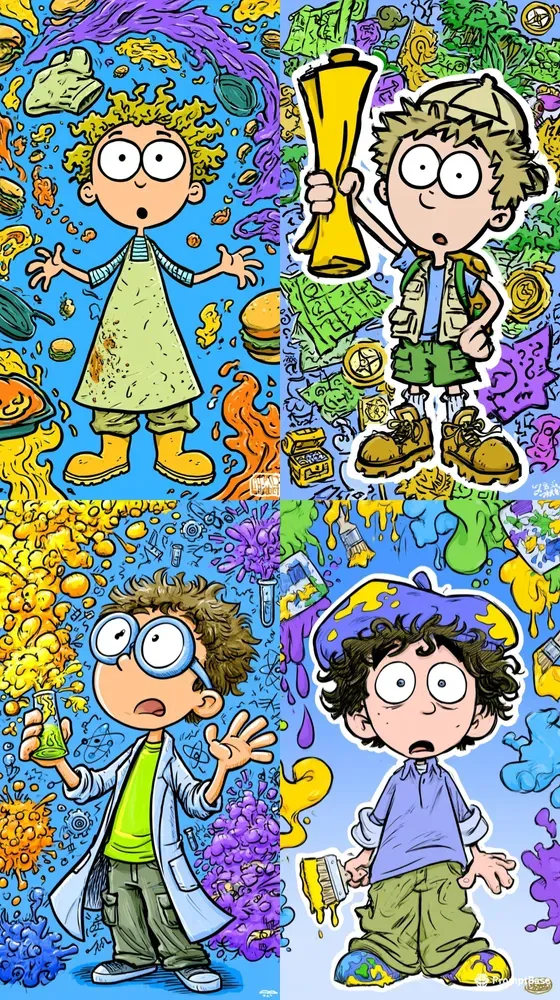 Cartoon Doodle Characters