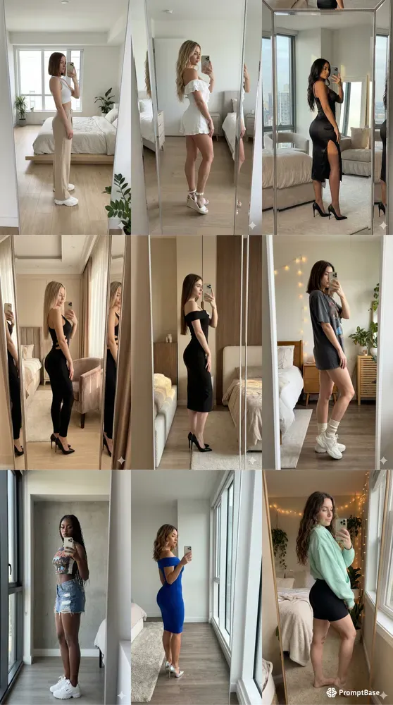 Viral Instagram Fit Check Mirror Selfies