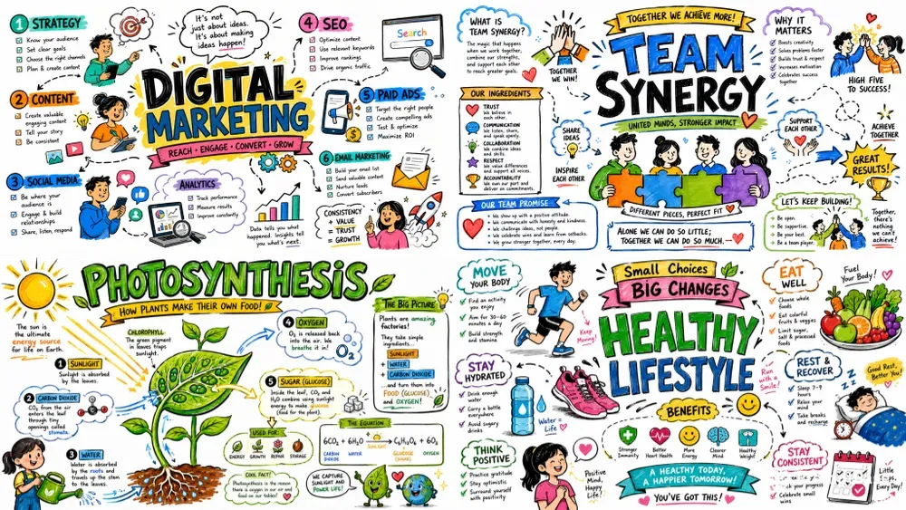 Visual Sketchnote Graphic Asset Pods