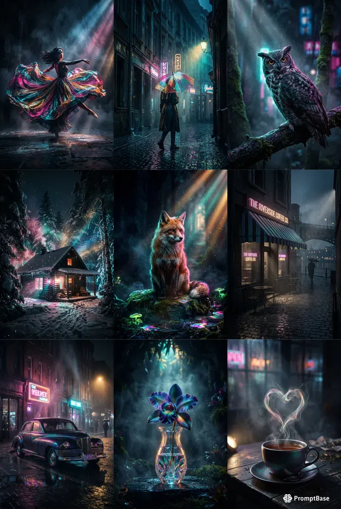 Cinematic Iridescent Noirs