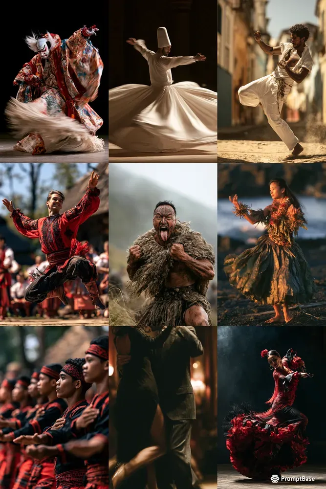 Traditional World Dances Art Generator