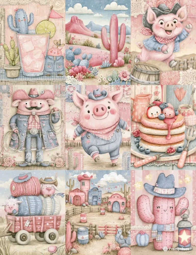 Cowboy Pig Junk Journals