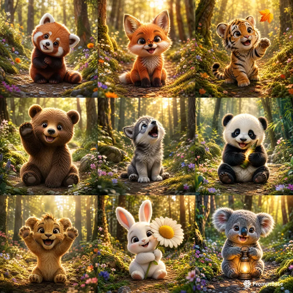 Whimsical Baby Animal Portraits Ultra