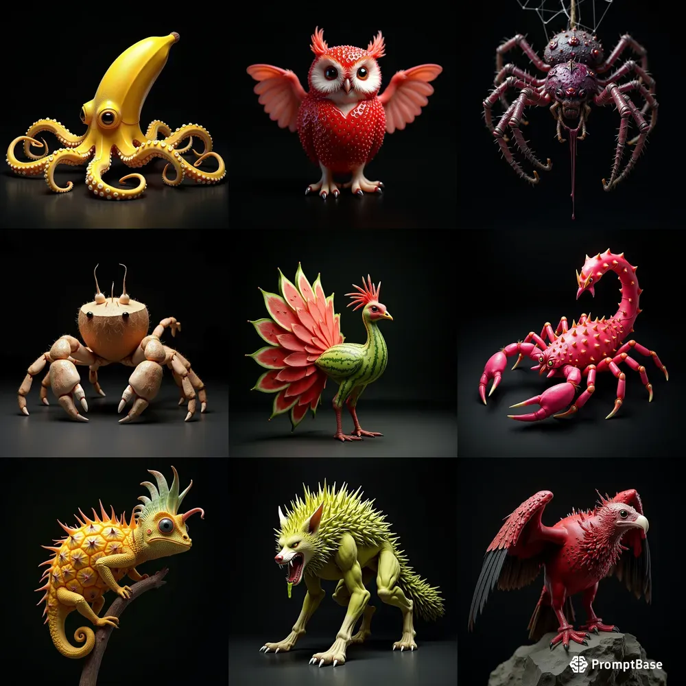 Fruit Animal Fantasy Realistic Art