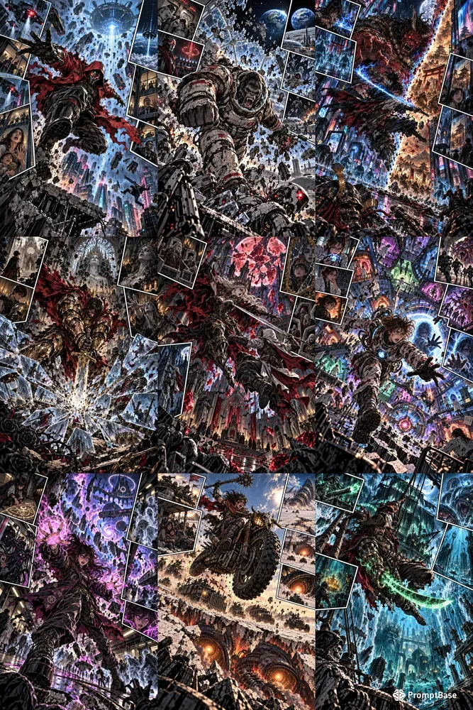 Explosive Comic Book Splash Art