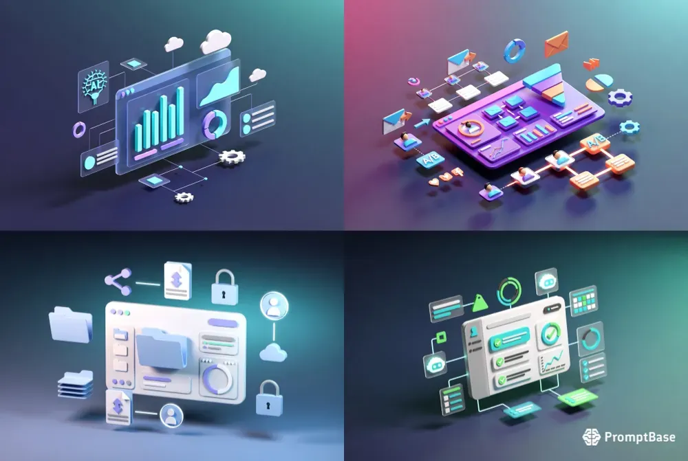 3D Saas Landing Page Illustrations