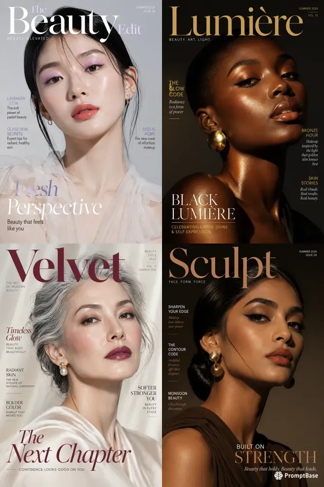 Beauty Editorial Cover Designs