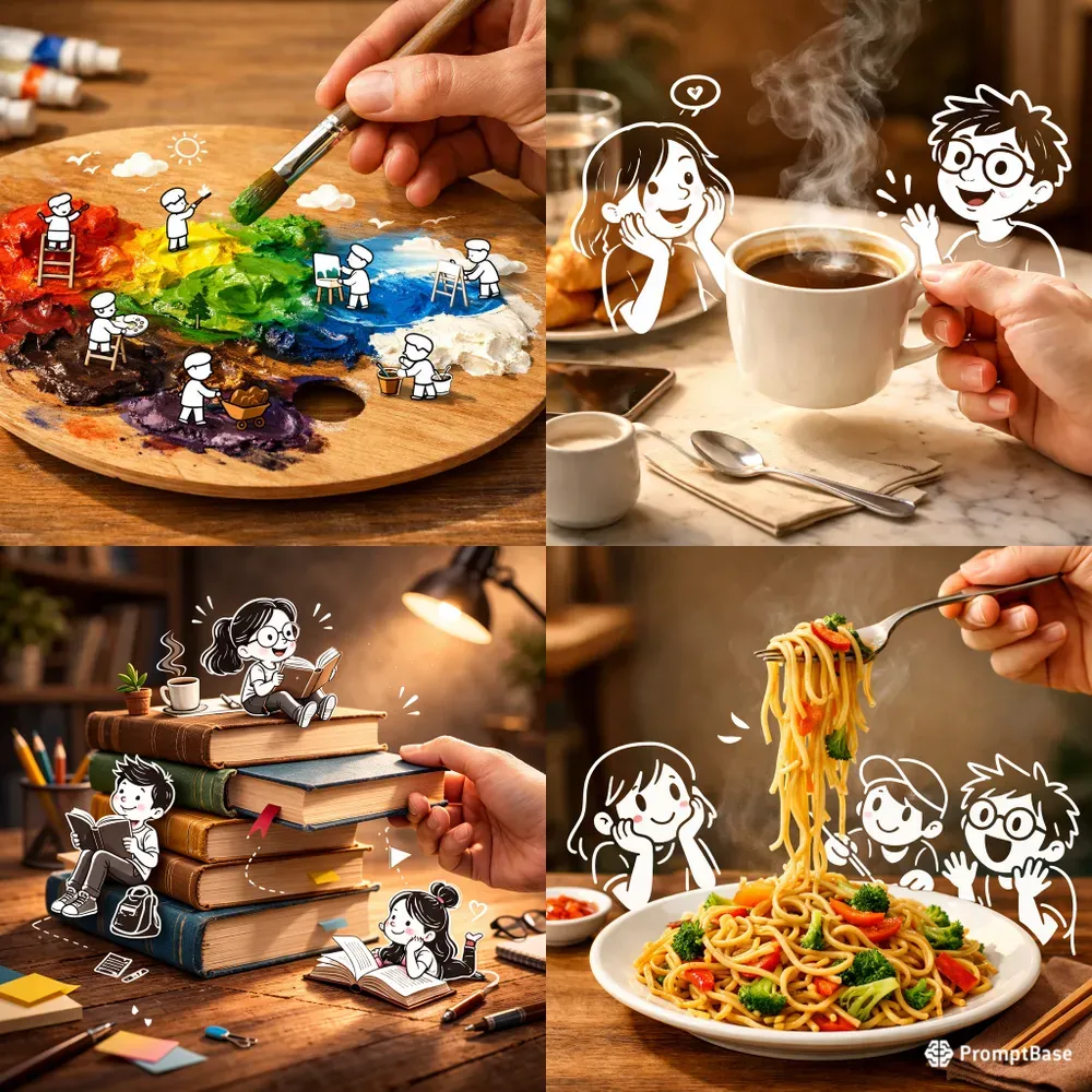 Photography Meets Mini Illustrations