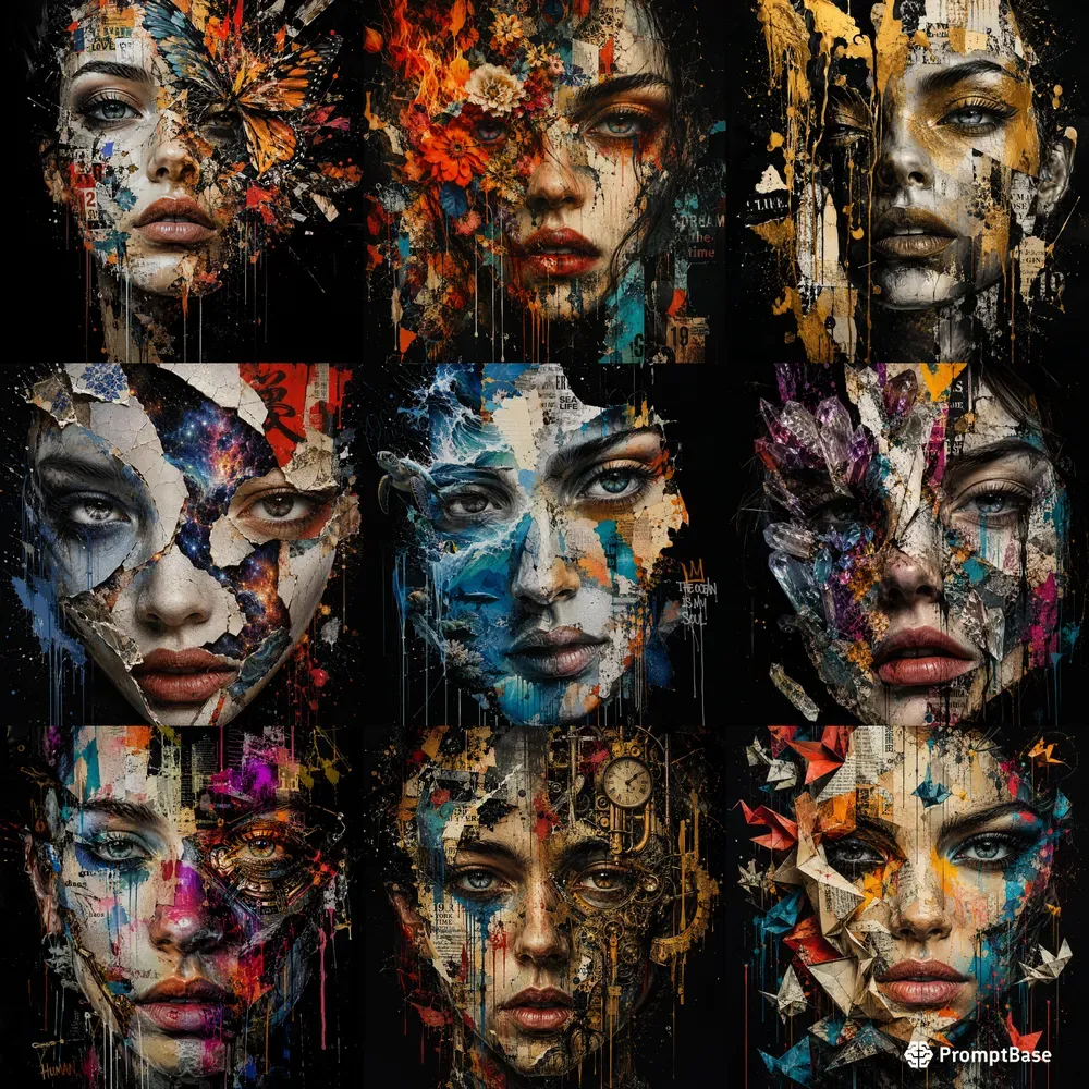 Abstract Urban Face Art Generator