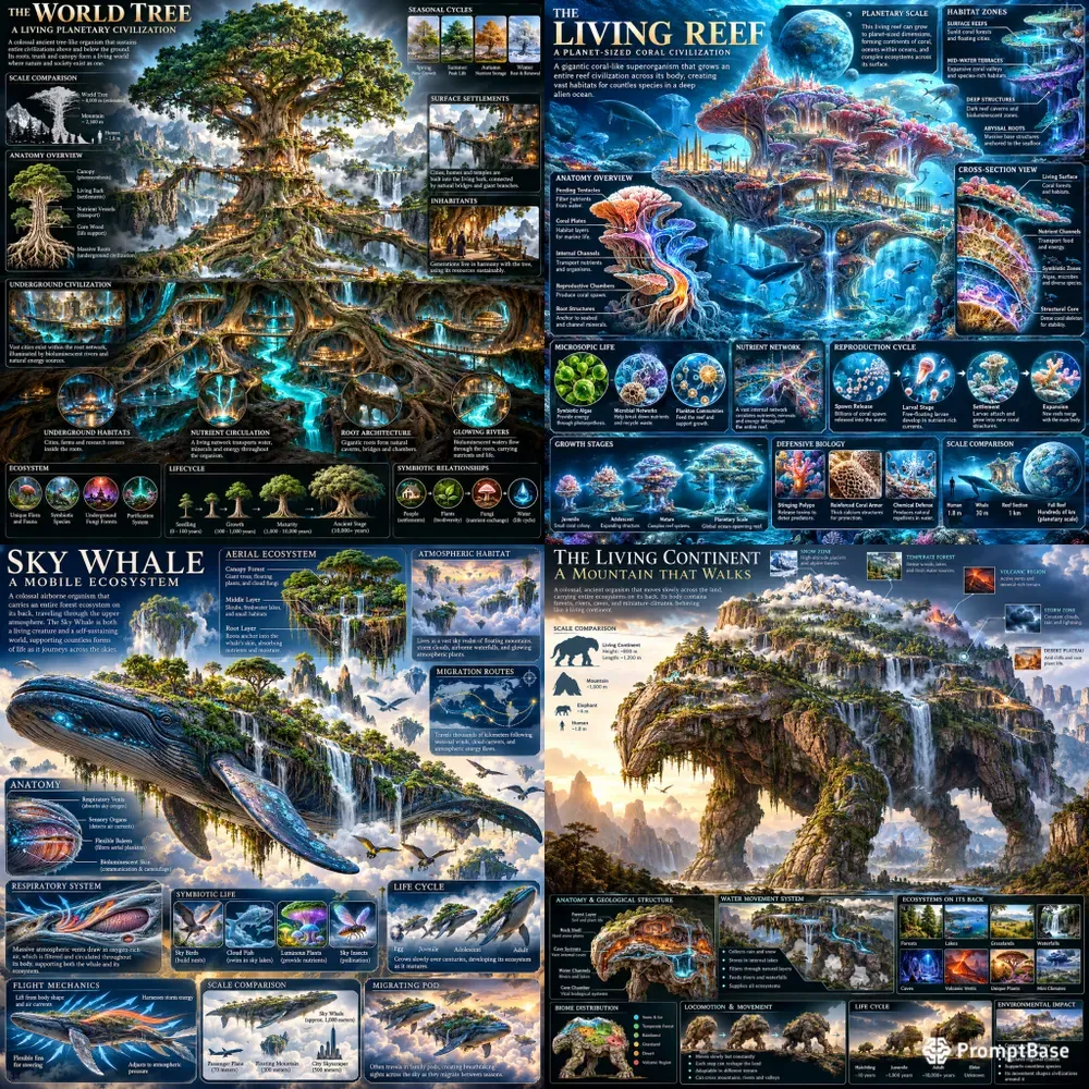 Cinematic Living World Infographics
