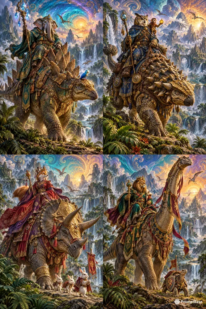 Mythical Riders Ancient Beasts