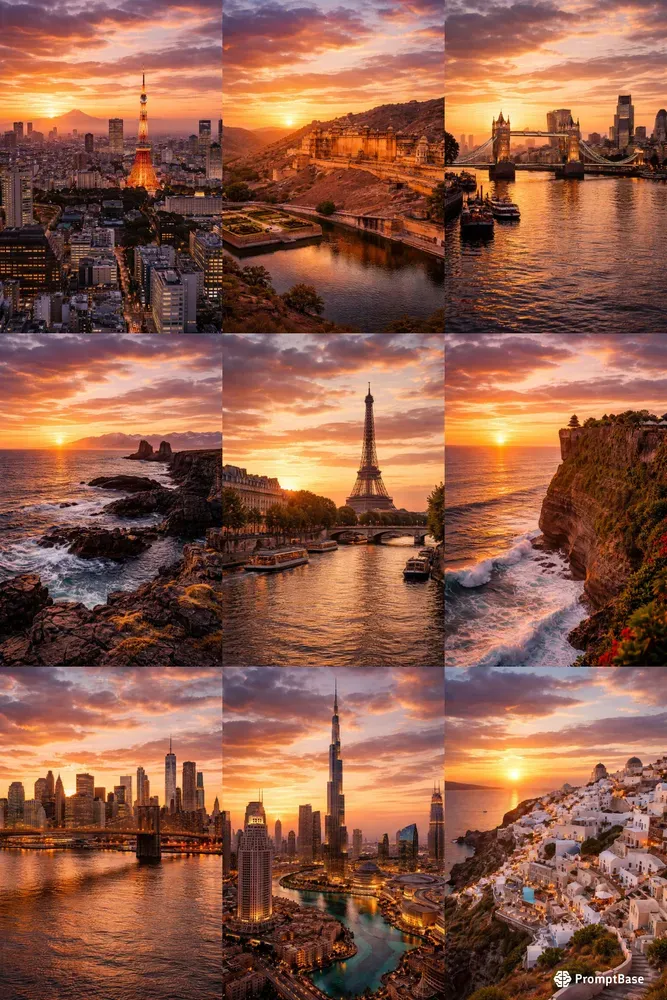 Sunsets Around The World Photoreal