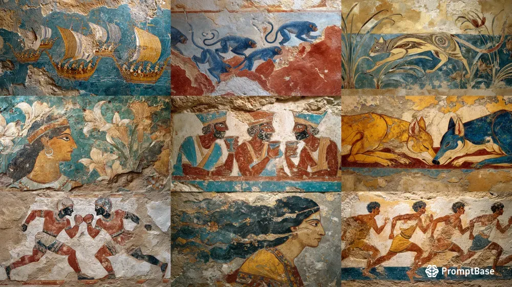 Ancient Minoan Fresco Generators