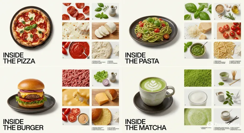 Minimalist Editorial Food Ingredients