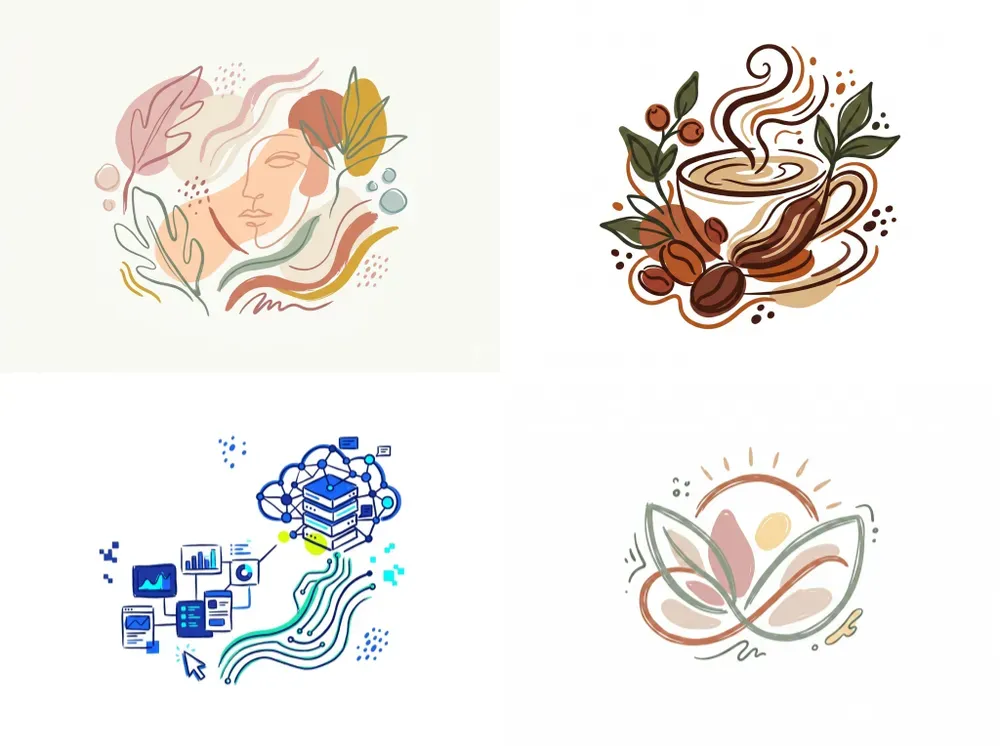 Modern Abstract Doodle Branding