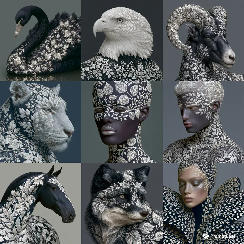 Gothic Flora Figure Art