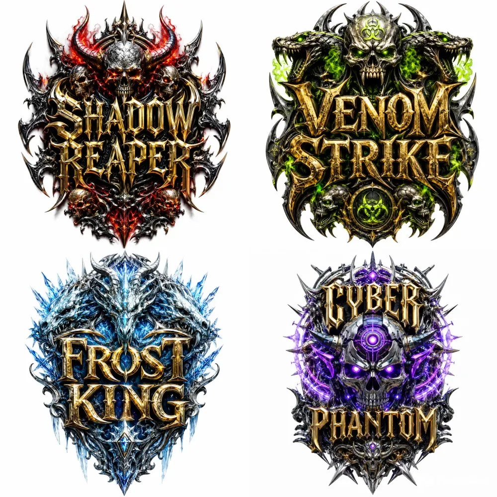 Dark Gothic Metal Logos Packs