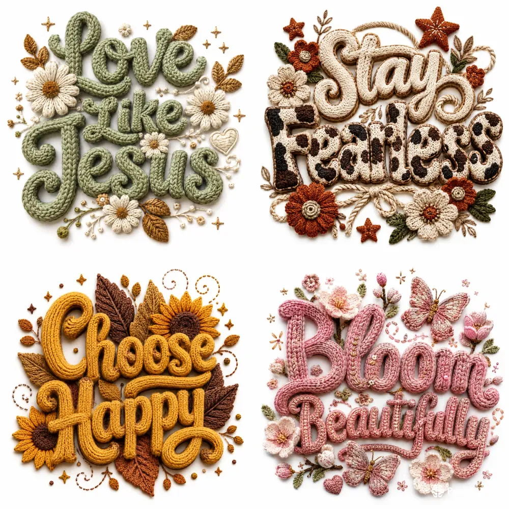 Cozy Knitted Texts