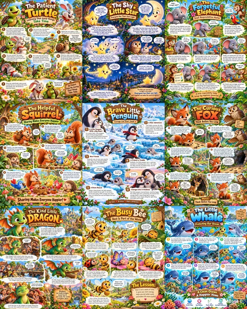 Whimsical Moral Storybook Posters