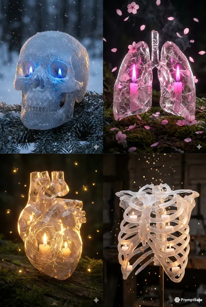 Frozen Flame Organ Glowing Anatomy