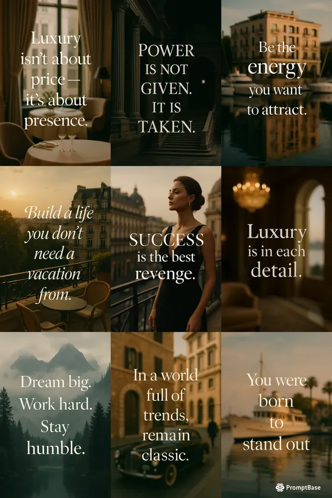 Cinematic Luxury Quote Posters