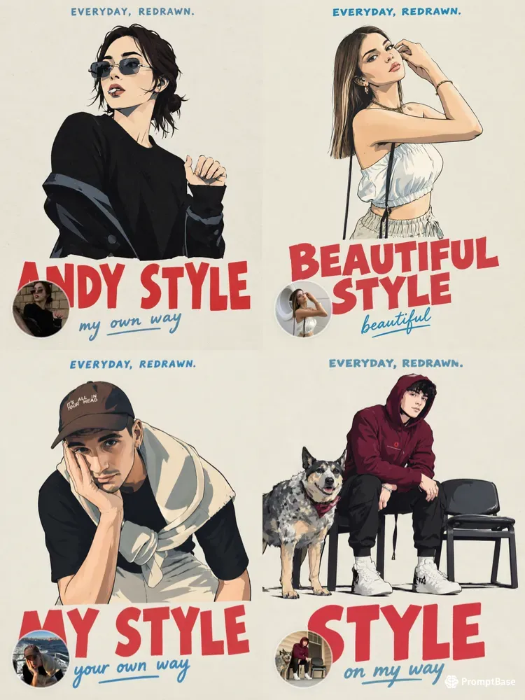 Photos To Fashion Comic Posters