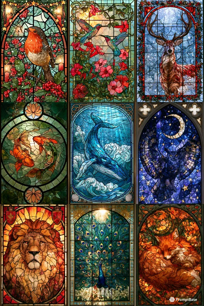 Stained Glass Animal Generator