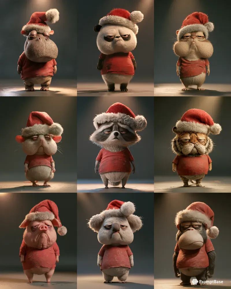Ugly Cute Christmas Animals