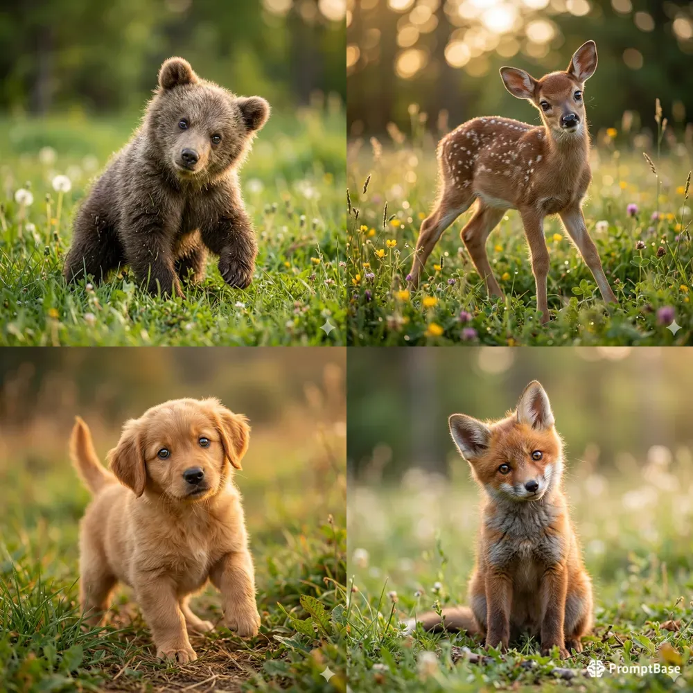 Ultrareal 3D Photos Baby Wild Animals