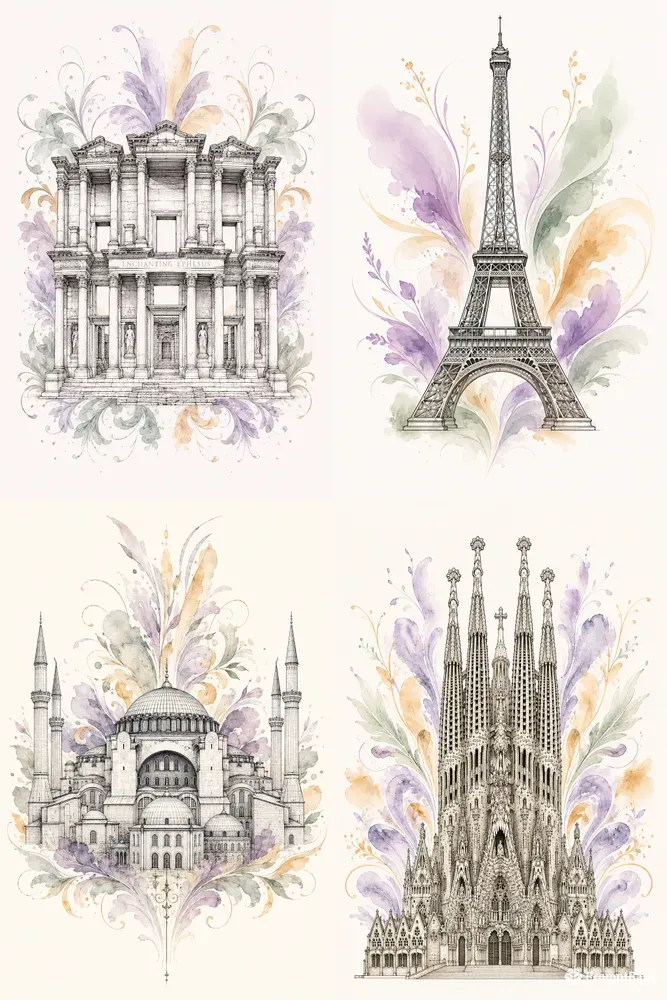 Architectural Line Art