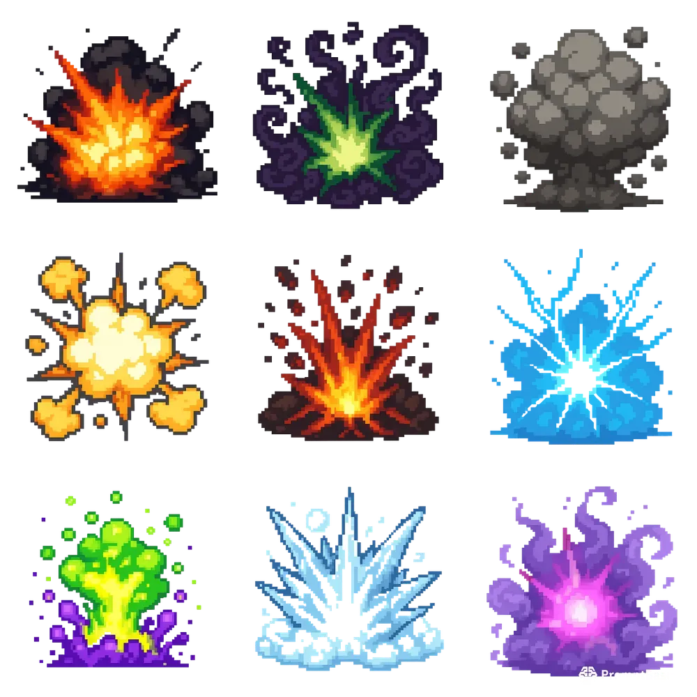 Pixel Art Explosion Sets