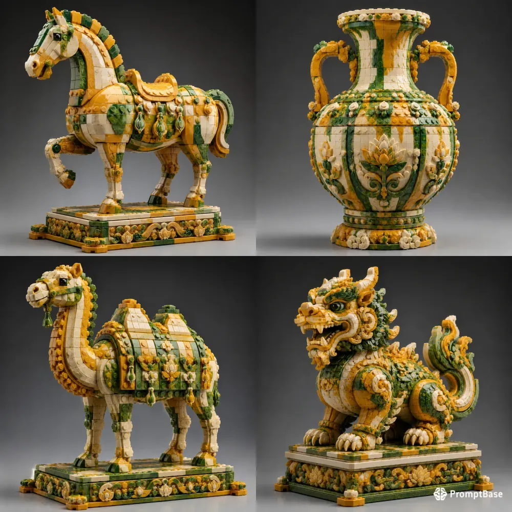 Tang Sancai Lego Style Generator