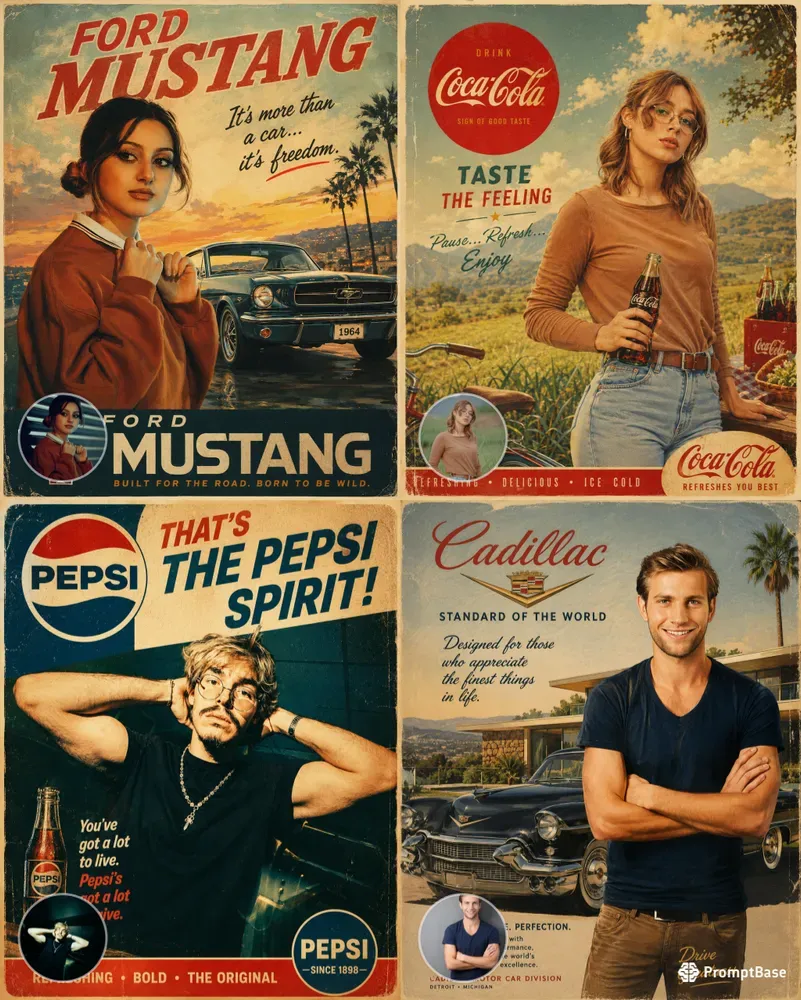 Authentic Vintage Advertising Poster Gens