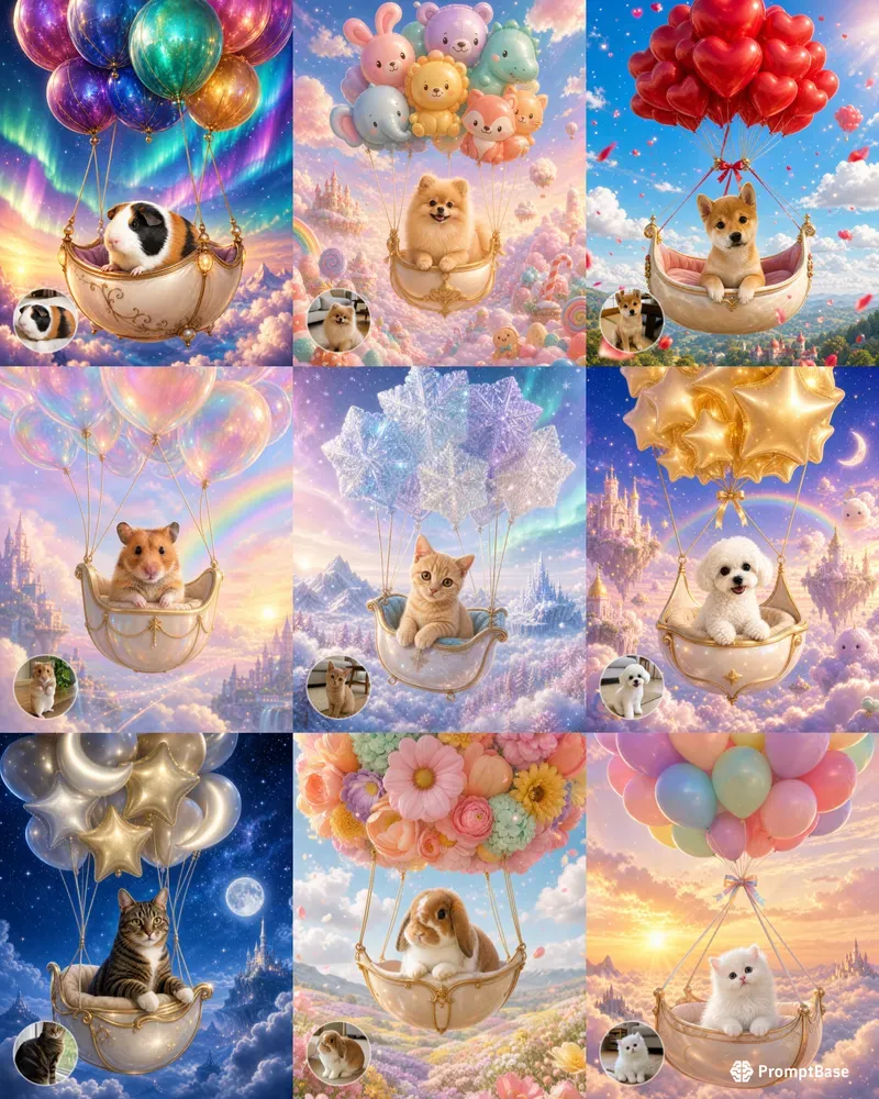 Pet Balloon Ride Storybook Photos