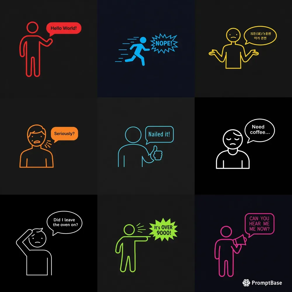 Minimalist Icon Talking Figures