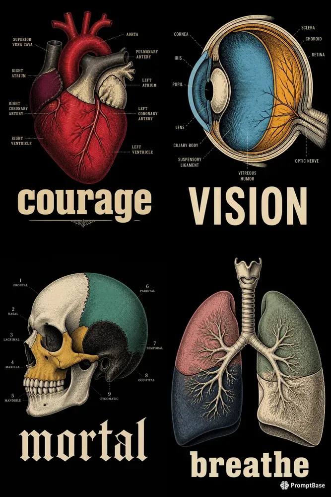 Vintage Anatomical Engraving Art