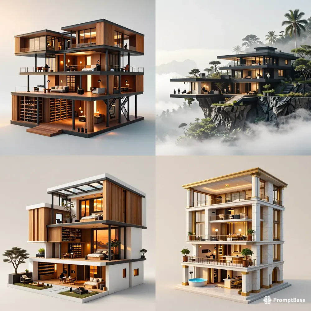 3D Architectural Cutaway Generator
