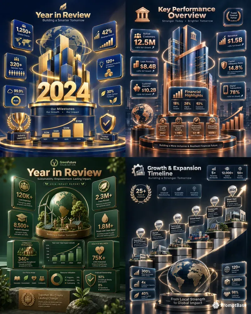 3D Annual Report Infographics