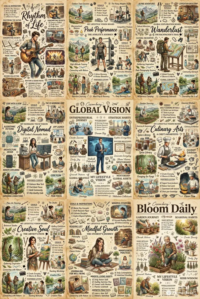 Lifestyle Vision Board Collage Creators