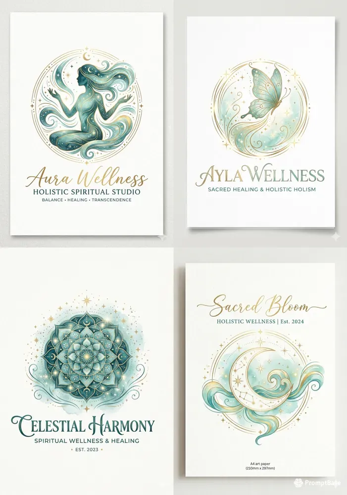 Luxury Spiritual Wellness Logos