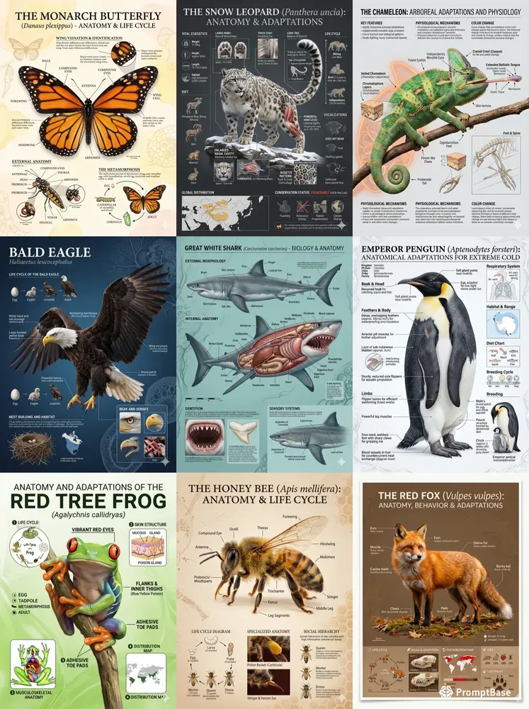 Bioeducational Wildlife Poster Art