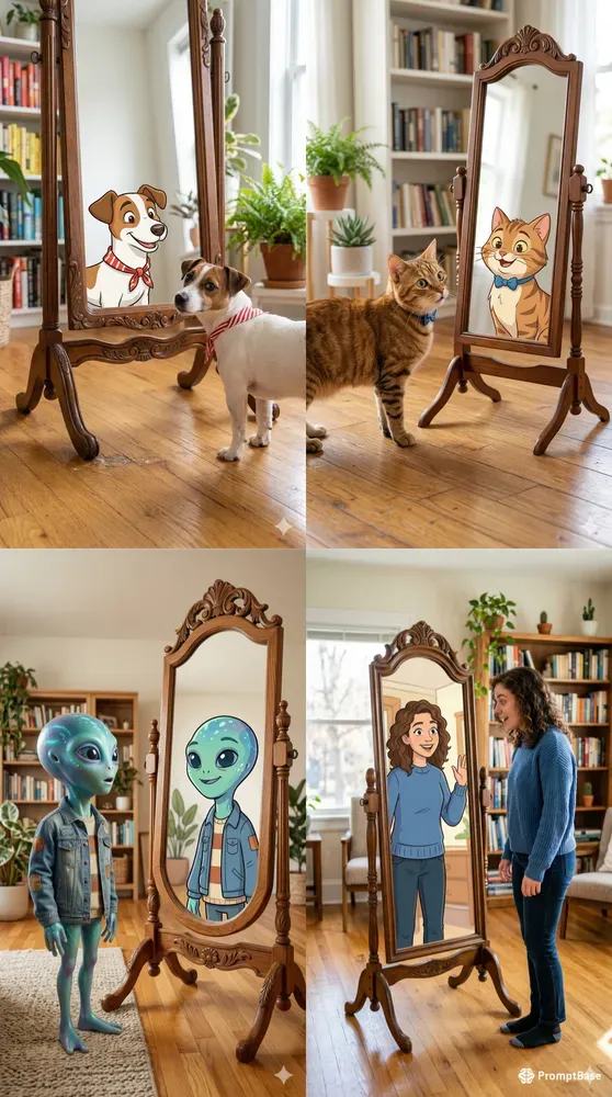 Photoreal To Cartoon Mirrors