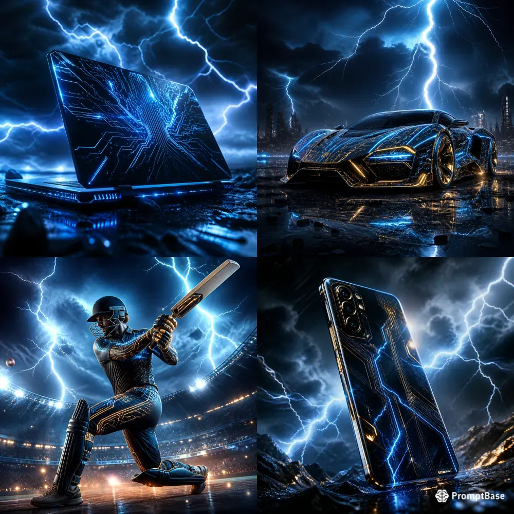 Cinematic Neon Circuit Cyberpunk Posters